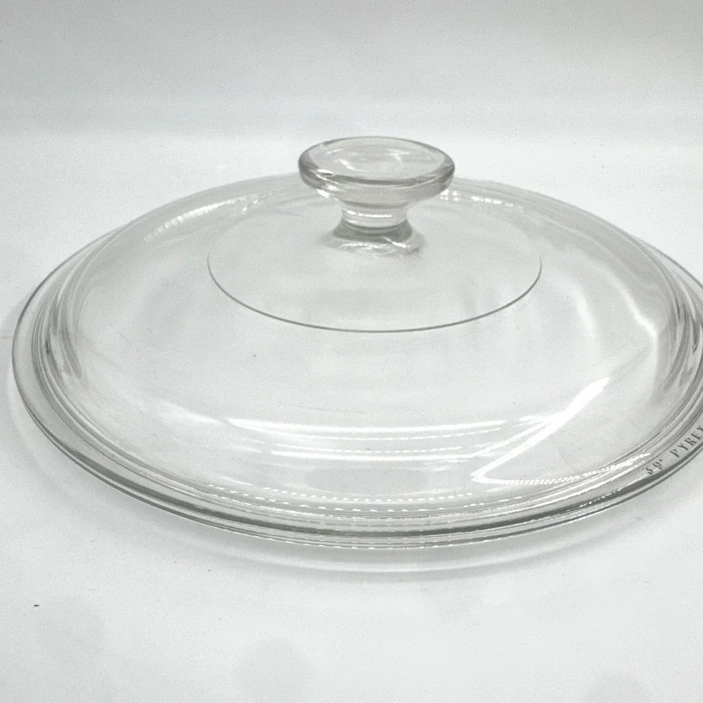 Pyrex Clear Round Glass Replacement Lid G1C No Chips Excellent Condition